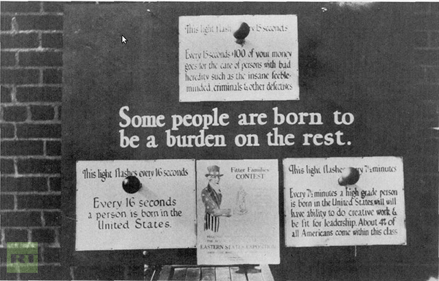 U.S. eugenics advocacy poster from the Philadelphia Sesqui-Centennial Exhibition, 1926. (Image from http://en.wikipedia.org)