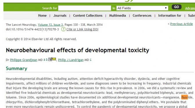 fluoride is toxic